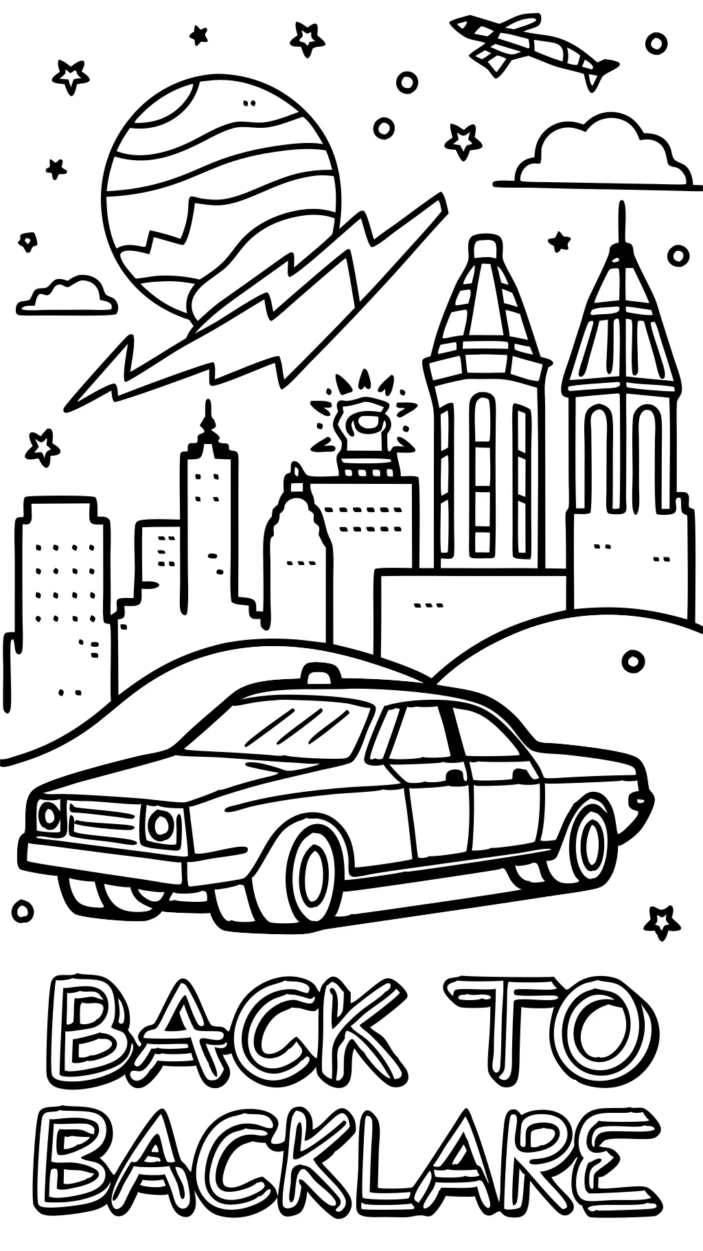 back to the future coloring pages